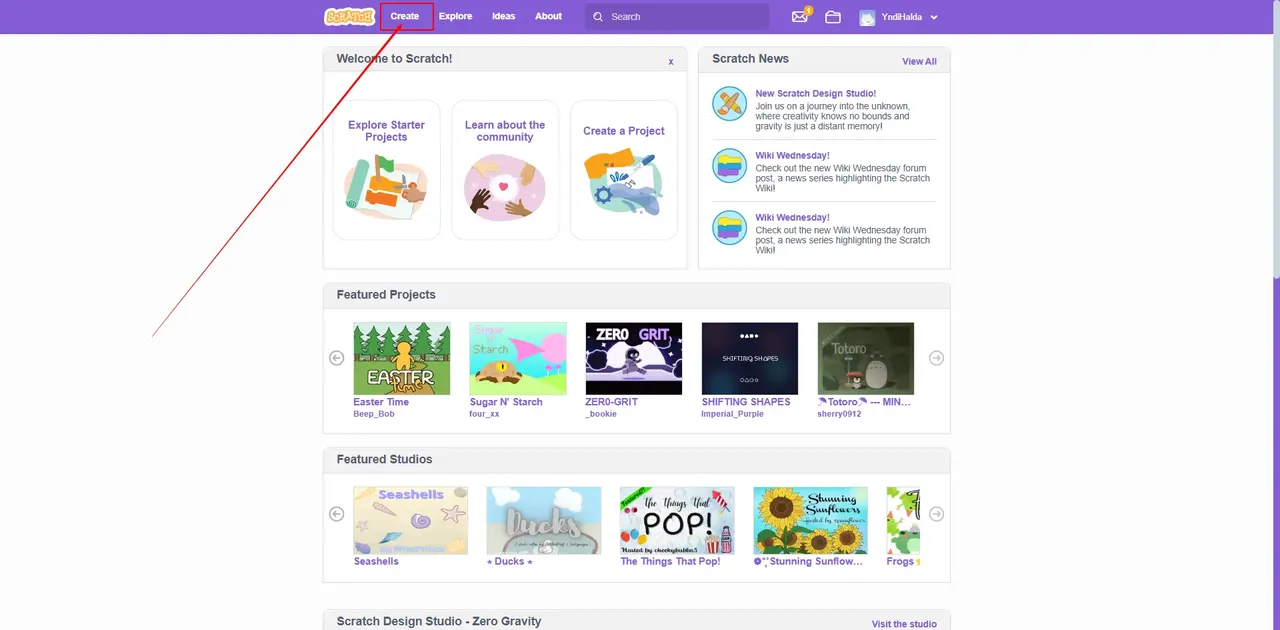 Scratch Create Project