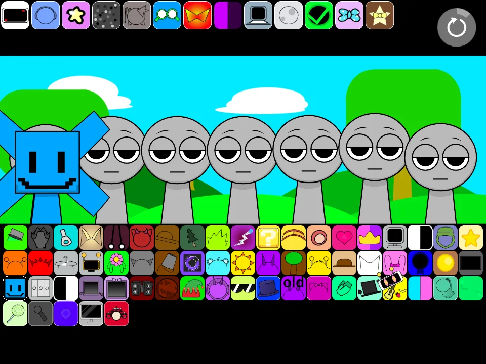 Sprunki Oc Ultimate stage after placing one sound icon