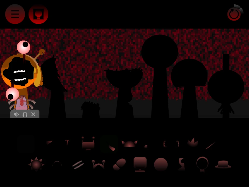 Sprunki Retake Phase 4 after placing the first sound icon